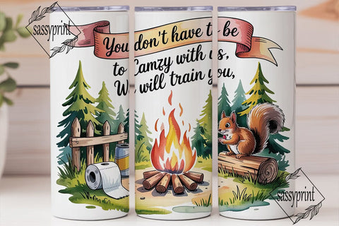 Camping Life 20oz Tumbler Wrap Sublimation sassyprint 
