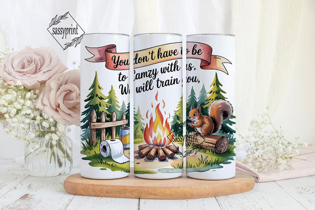Camping Life 20oz Tumbler Wrap Sublimation sassyprint 