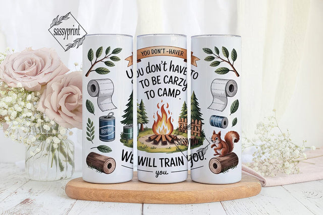 Camping Life 20oz Tumbler Wrap Sublimation sassyprint 