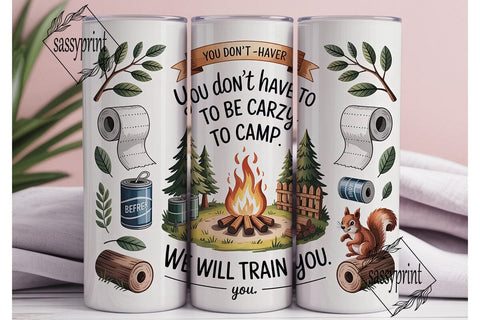Camping Life 20oz Tumbler Wrap Sublimation sassyprint 