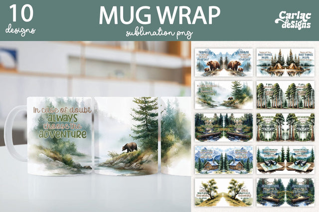 Camping Mug Wrap Sublimation Bundle Sublimation Carla C Designs 