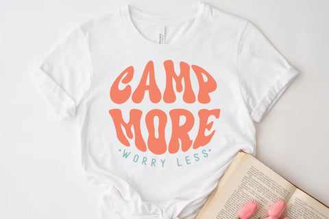 Camping Outdoor Mountain SVG, Camp more worry less SVG FiveStarCrafting 