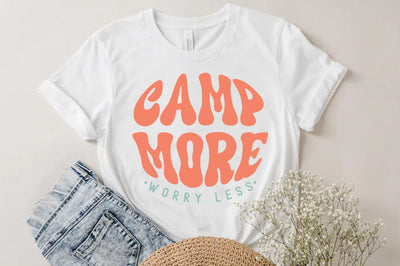 Camping Outdoor Mountain SVG, Camp more worry less SVG FiveStarCrafting 