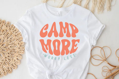 Camping Outdoor Mountain SVG, Camp more worry less SVG FiveStarCrafting 