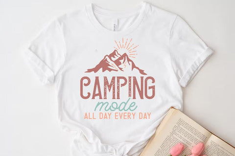 Camping Outdoor Mountain SVG, Camping mode all day every day SVG FiveStarCrafting 
