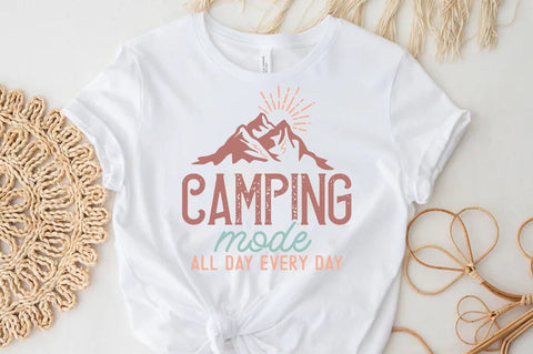 Camping Outdoor Mountain SVG, Camping mode all day every day SVG FiveStarCrafting 