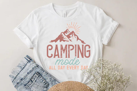 Camping Outdoor Mountain SVG, Camping mode all day every day SVG FiveStarCrafting 