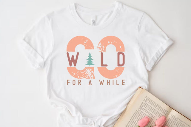 Camping Outdoor Mountain SVG, Go wild for a while SVG FiveStarCrafting 