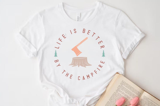 Camping Outdoor Mountain SVG, Life is better by the campfire SVG FiveStarCrafting 