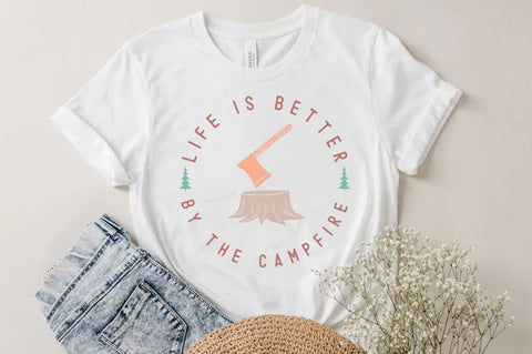 Camping Outdoor Mountain SVG, Life is better by the campfire SVG FiveStarCrafting 