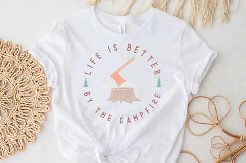 Camping Outdoor Mountain SVG, Life is better by the campfire SVG FiveStarCrafting 