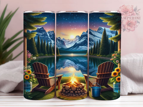 Camping Outdoors 20oz Tumbler Wrap PNG, Camping Tumbler Png, Straight & Tapered Tumbler Wrap, Instant Digital Download Sublimation Li Zamperini 