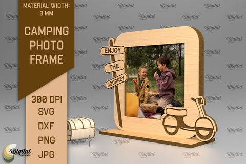 Camping Photo Frames SVG Bundle. Photo Frames Laser Cut SVG Evgenyia Guschina 