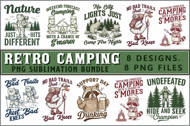 Camping PNG Bundle, Camping Queen Sublimation Shetara Begum 