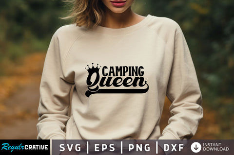 Camping Queen svg Design SVG Regulrcrative 