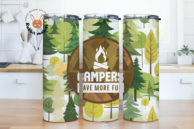 Camping Queen Tumbler Wrap, Campers Have More Fun 20 oz Skinny Sublimation Tumbler Design, Glamping Sublimation Design Png, Camping Tumbler Png Downloads Sublimation Rabbitmakies 