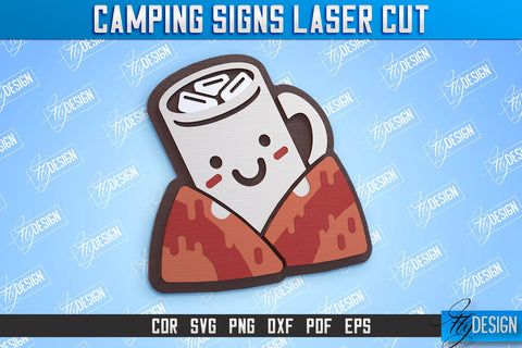 Camping Sign Bundle | 3D Sign Design | Camping Vibes | Adventure | CNC File SVG Fly Design 