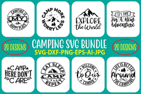 Camping SVG Bundle SVG Syaman 
