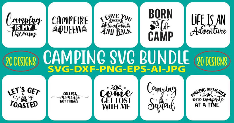 Camping SVG Bundle SVG Syaman 