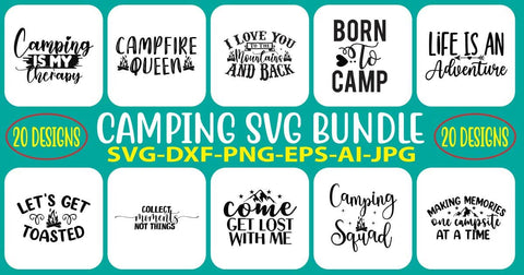 Camping SVG Bundle SVG Syaman 