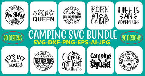 Camping SVG Bundle SVG Syaman 