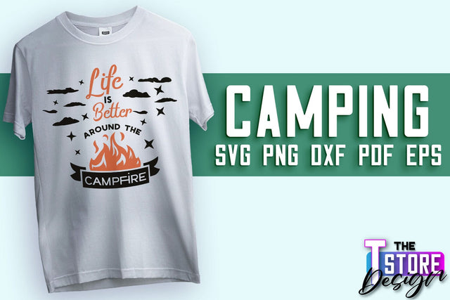 Camping SVG Design | Adventure Design | Summer Camping Vibes SVG The T Store Design 