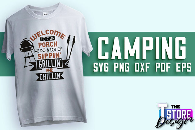Camping SVG Design | Adventure Design | Summer Camping Vibes SVG The T Store Design 