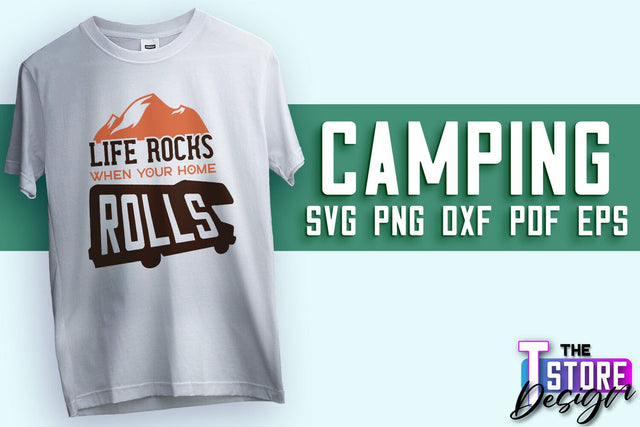 Camping SVG Design | Adventure Design | Summer Camping Vibes SVG The T Store Design 