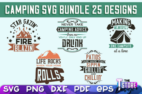 Camping SVG Design | Adventure Design | Summer Camping Vibes SVG The T Store Design 