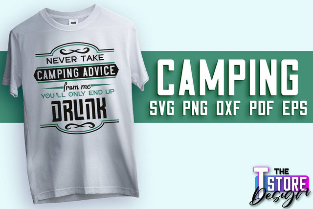 Camping SVG Design | Adventure Design | Summer Camping Vibes SVG The T Store Design 