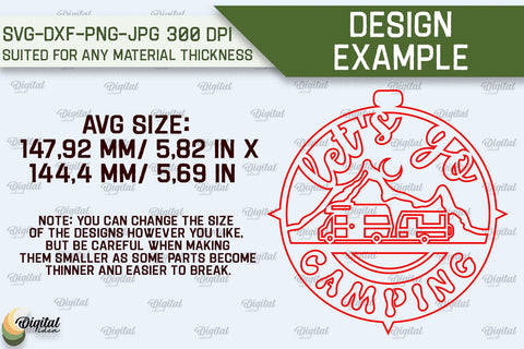 Camping SVG Laser Cut Files. Camping Sign Paper Cut SVG Evgenyia Guschina 