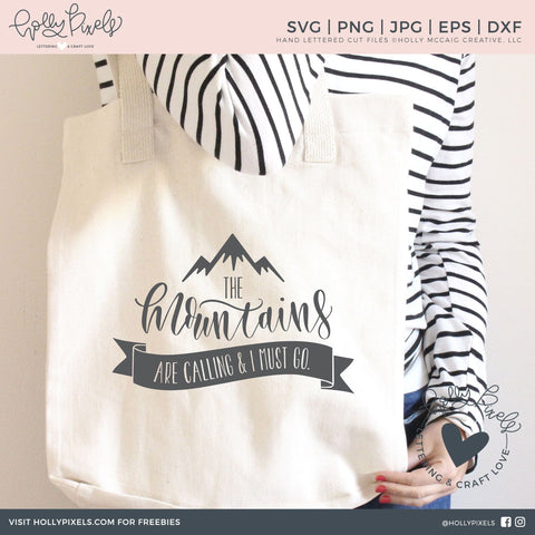 Camping SVG | The Mountains are Calling and I Must Go | Mountains SVG SVG Ikonart Design Shop 
