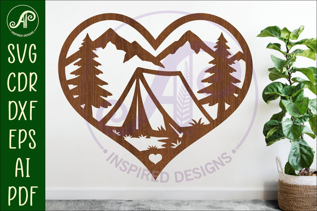 Camping tent heart wall sign, camper home decor SVG APInspireddesigns 