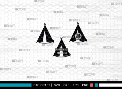 Camping Tent SVG, Camping Tent Silhouette, Camping Svg, Tent Svg, Summer Svg, Tourist Tent Svg, Camping Tent Bundle SVG ETC Craft 