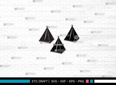 Camping Tent SVG, Camping Tent Silhouette, Camping Svg, Tent Svg, Summer Svg, Tourist Tent Svg, Camping Tent Bundle SVG ETC Craft 