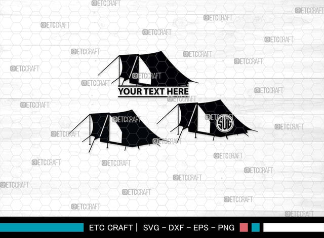 Camping Tent SVG, Camping Tent Silhouette, Camping Svg, Tent Svg, Summer Svg, Tourist Tent Svg, Camping Tent Bundle SVG ETC Craft 
