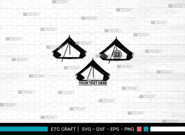 Camping Tent SVG, Camping Tent Silhouette, Camping Svg, Tent Svg, Summer Svg, Tourist Tent Svg, Camping Tent Bundle SVG ETC Craft 