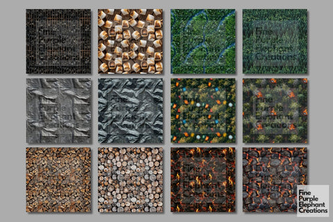 Camping Texture Digital Paper - Summer Vacation Tent Camp Digital Pattern Fine Purple Elephant Creations 