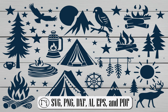 Camping Theme SVG Cut File Bundle SVG MD JOYNAL ABDIN 