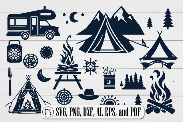 Camping Theme SVG Cut File Bundle SVG MD JOYNAL ABDIN 
