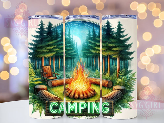 Camping Therapy Life 20oz Tumbler Wrap Sublimation Design, Straight Tapered Tumbler Wrap, Camper Adventure Tumbler Png, Instant Digital Download Sublimation SvggirlplusArt 