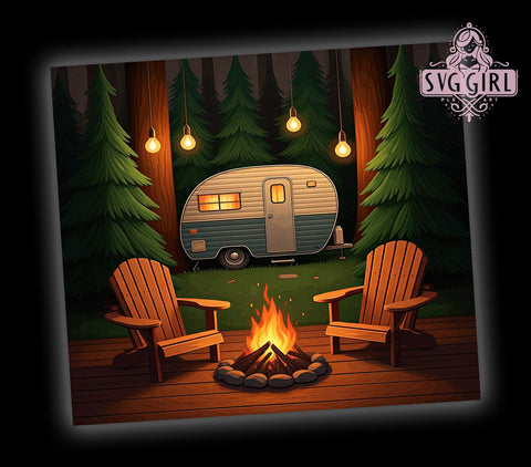 Camping Tumbler, Bitches with Hitches, 20oz PNG, Sublimation Design, Outdoor Adventure, Fun Drinkware, Camping Vibes Sublimation SvggirlplusArt 