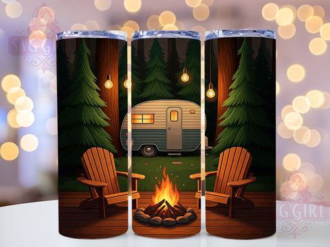 Camping Tumbler, Bitches with Hitches, 20oz PNG, Sublimation Design, Outdoor Adventure, Fun Drinkware, Camping Vibes Sublimation SvggirlplusArt 