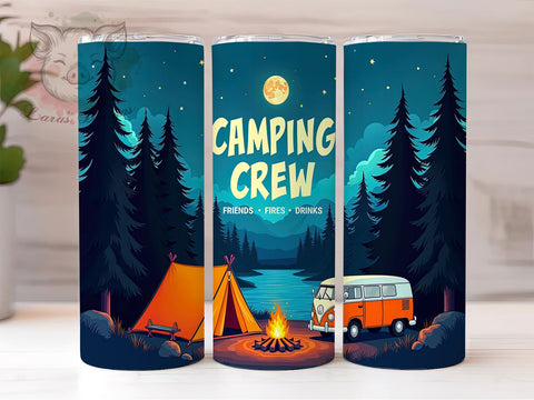 Camping Tumbler, Outdoor Adventure Design, Sublimation Wrap, 20oz Tumbler, Camping Gift, Nature Lover Gift, Camping Crew Sublimation Lara' s Designs 