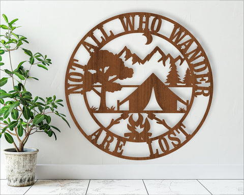 Camping wall sign svg laser cut design SVG APInspireddesigns 