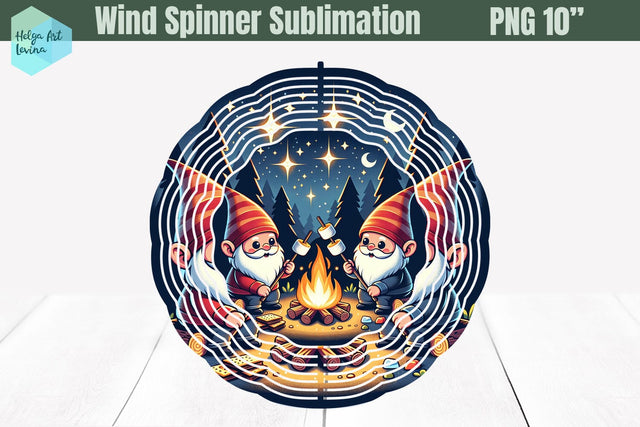 Camping Wind Spinner Sublimation Sublimation Helga Art 