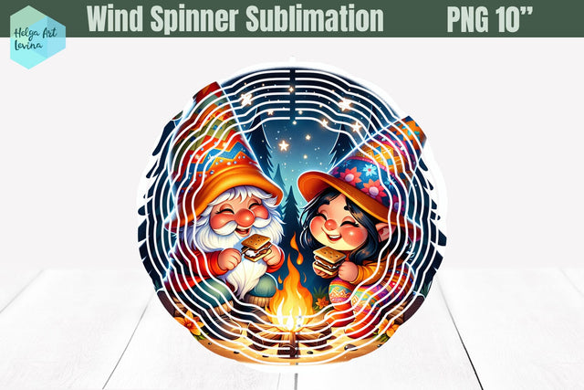 Camping Wind Spinner Sublimation Sublimation Helga Art 