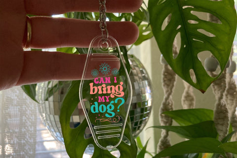 Can i bring my dog Keychain SVG Design SVG Designangry 