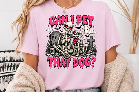 Can I Pet That Dog Skeleton Halloween PNG Sublimation nirmal108roy 