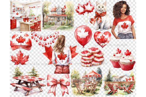 Canada Day Clipart | National Holiday PNG SVG GlamArtZhanna 